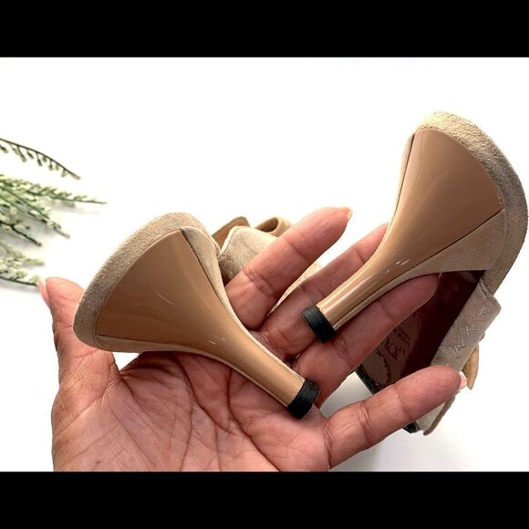 O Jour Old Satin/Leather Mules Wedding/Bridal - Picture 6 of 8